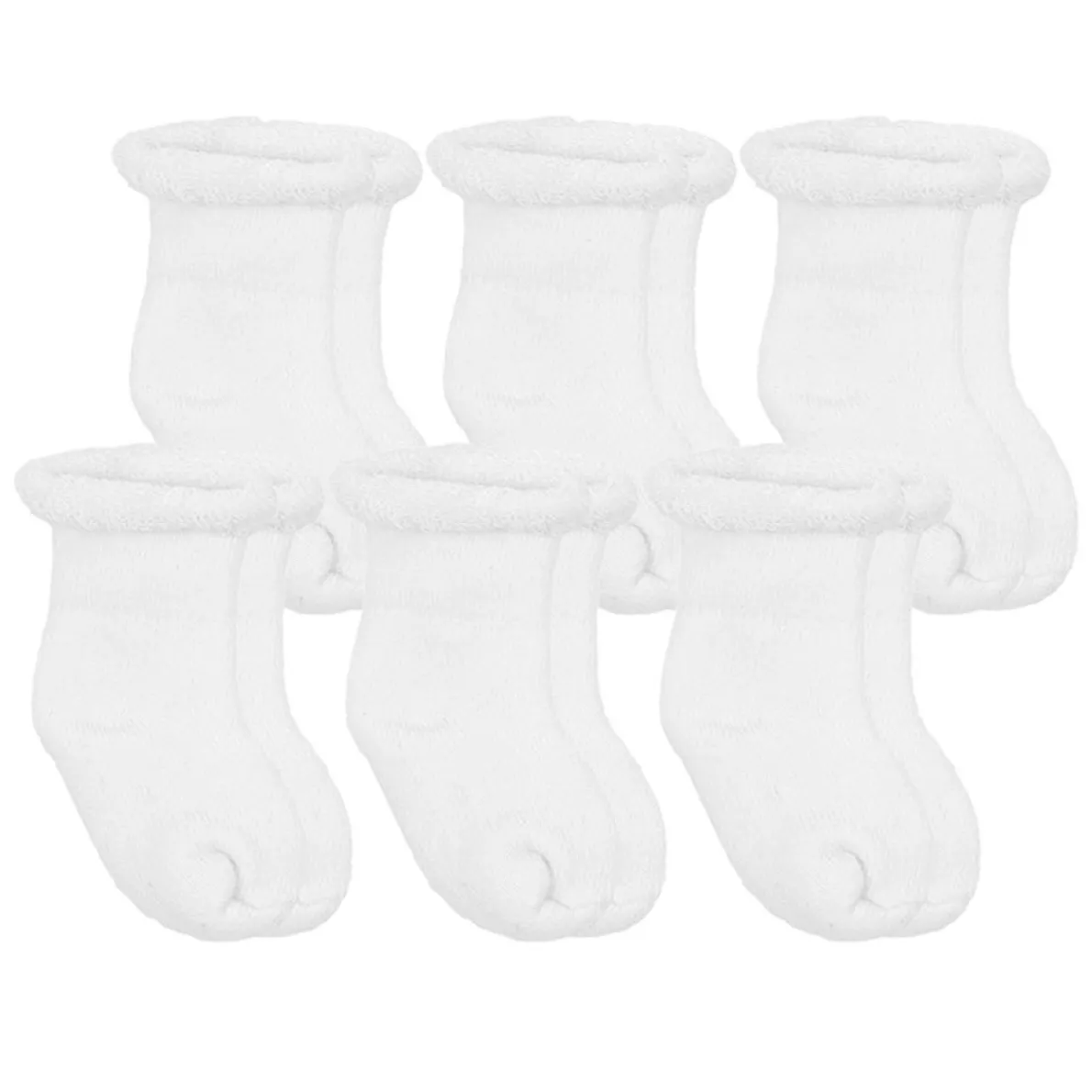 Terry Newborn Socks (6 Pack)
