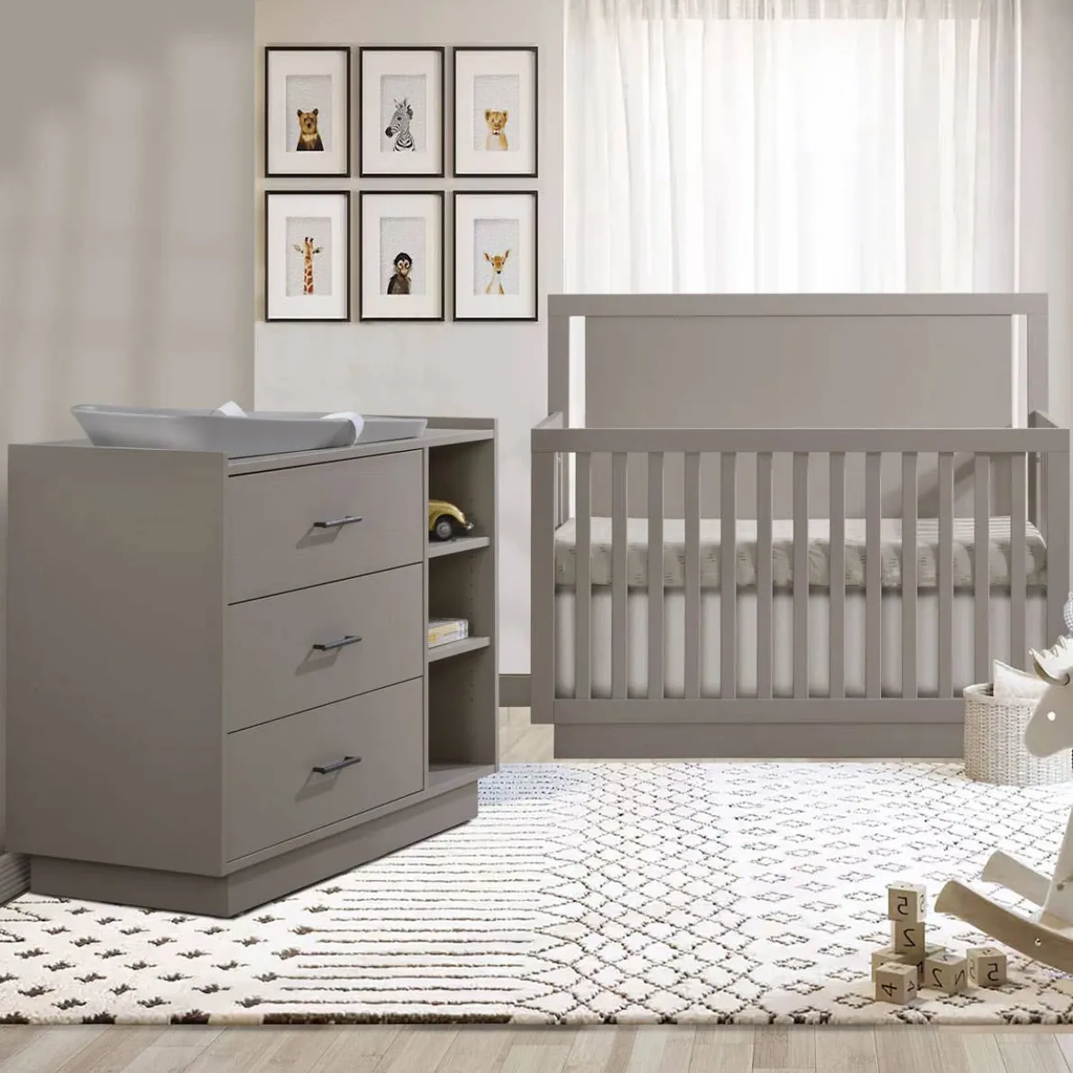 Tito Convertible Crib & Combo Drawer