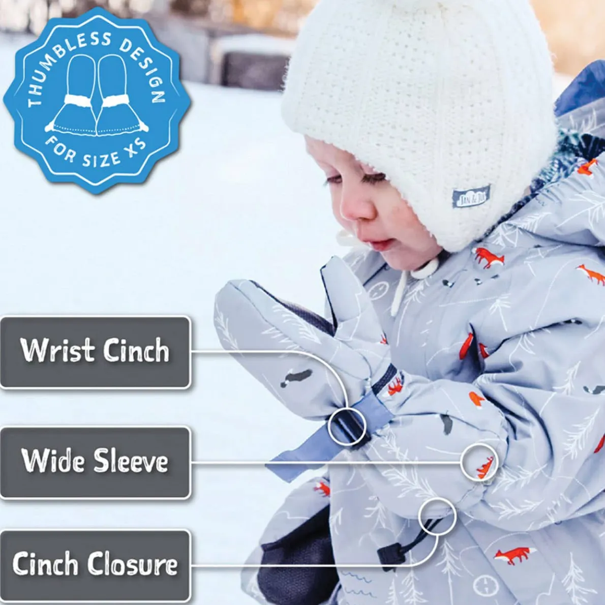 Toasty-Dry Waterproof Mitten with Thumb