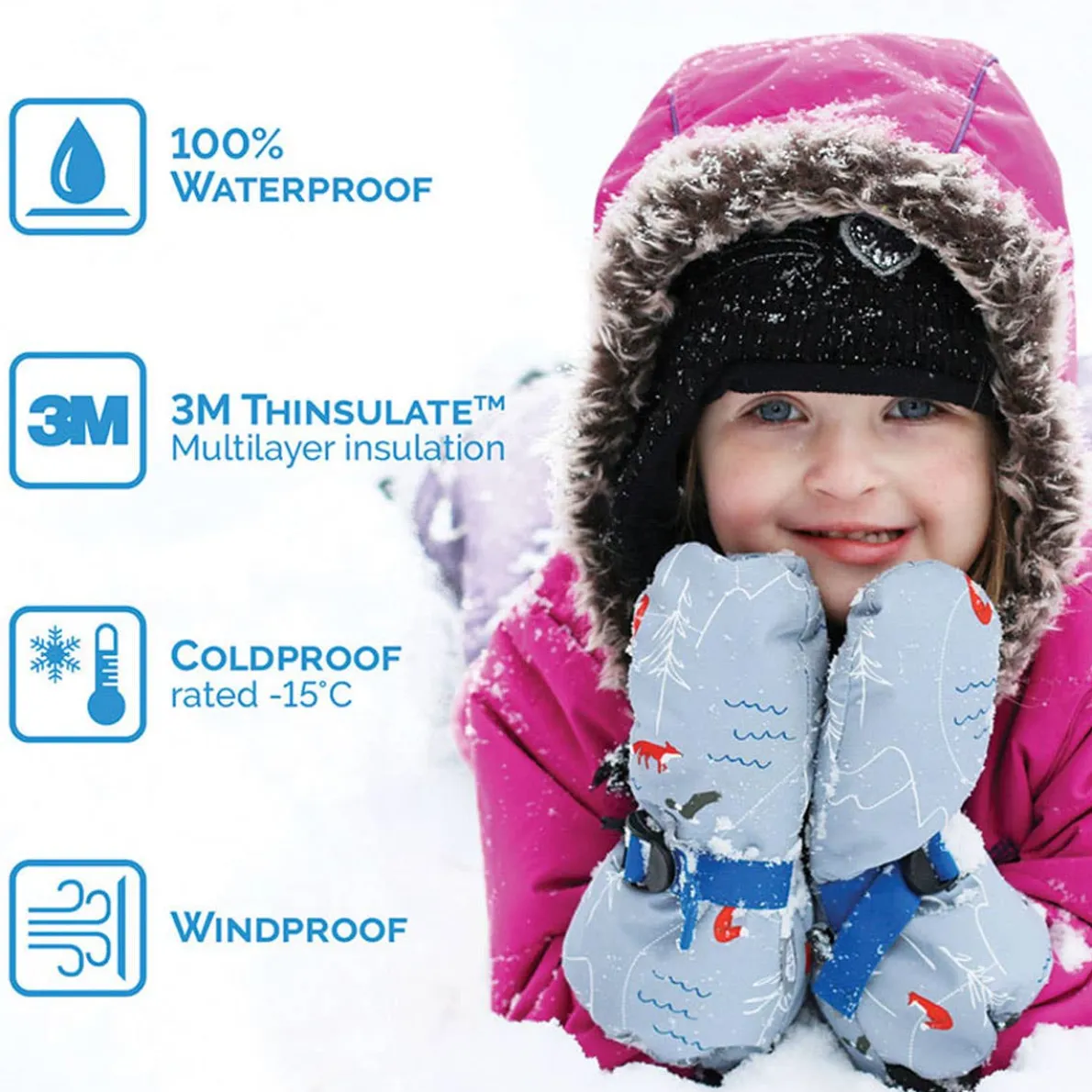 Toasty-Dry Waterproof Mitten with Thumb