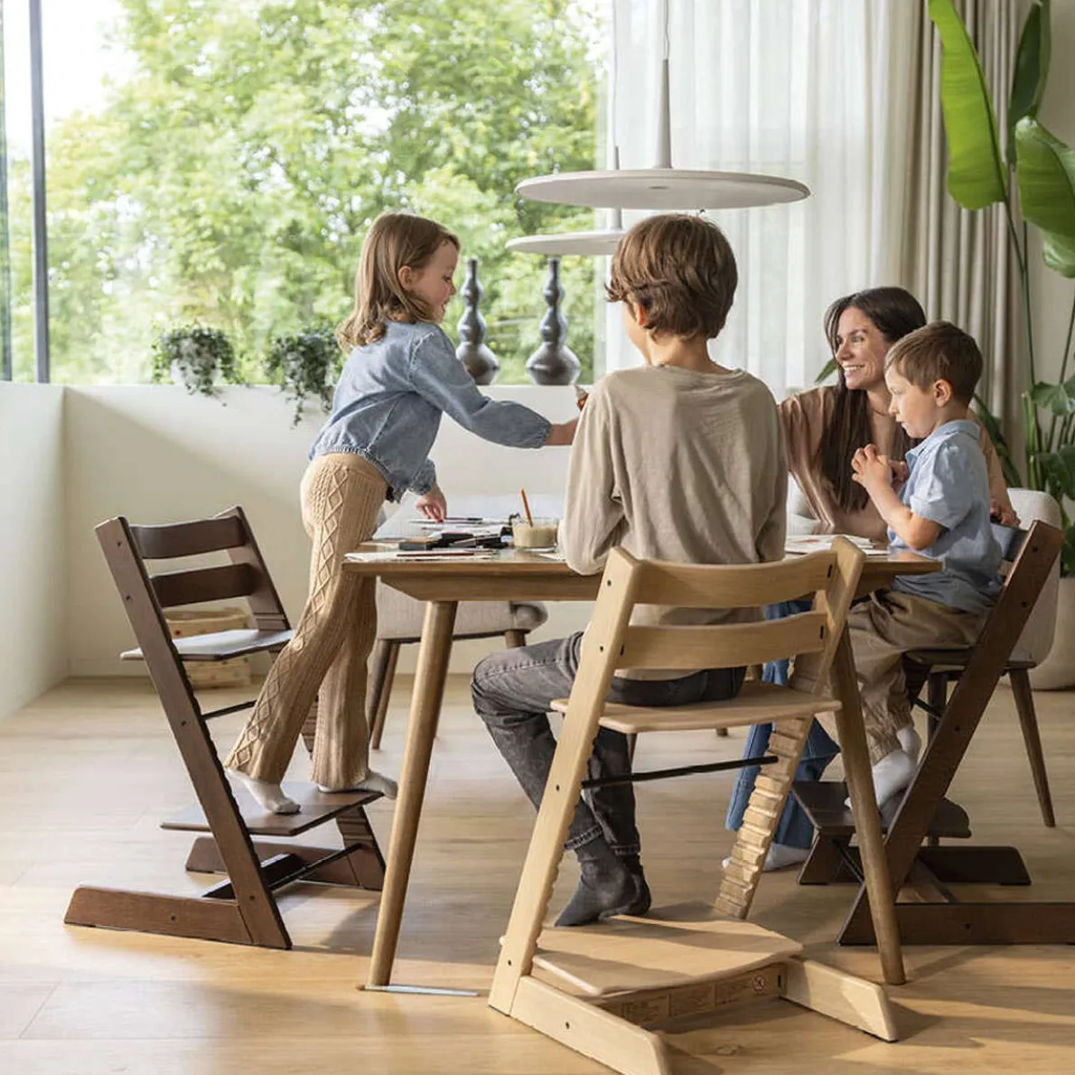 Tripp Trapp® High Chair² with Newborn Set (Oak)