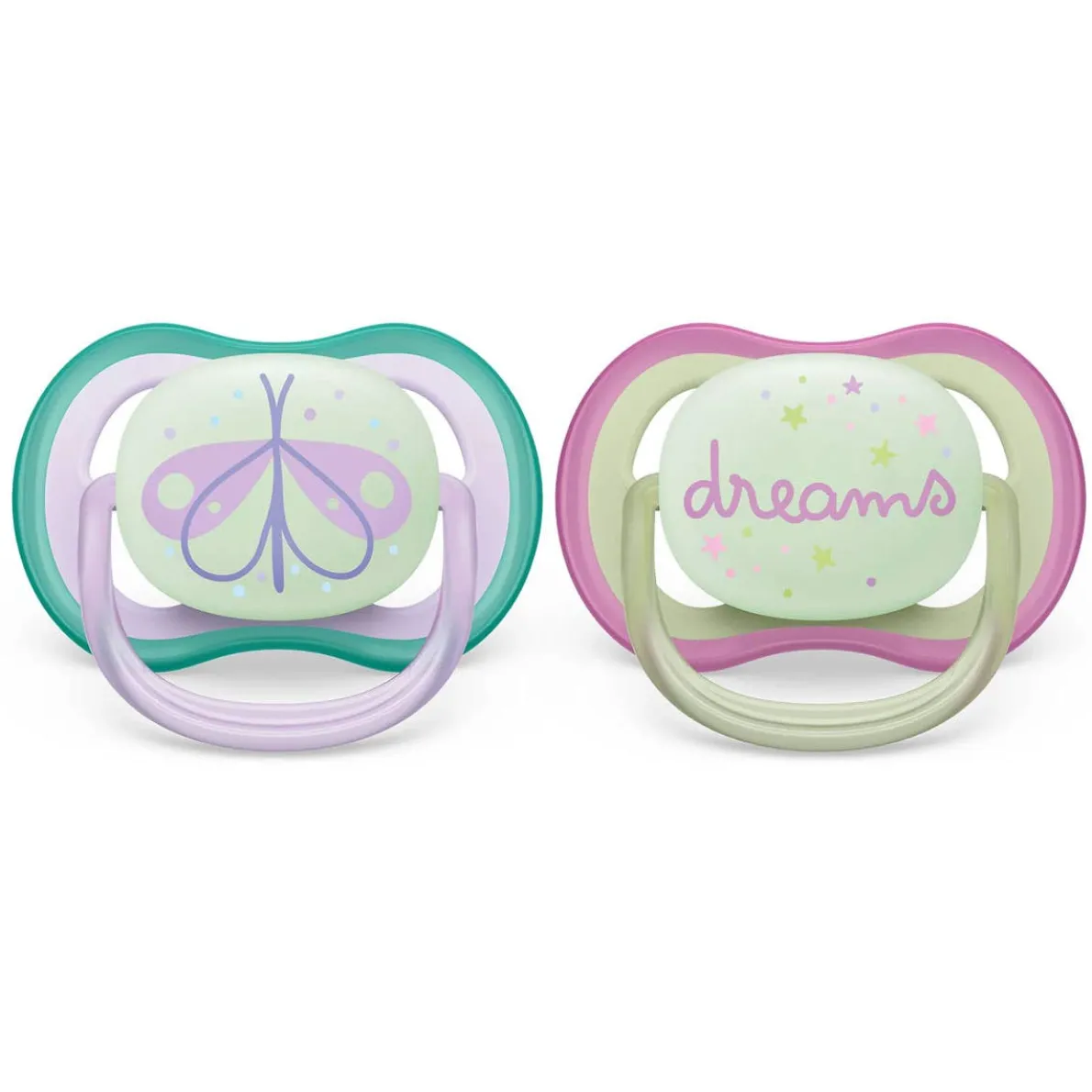 Ultra Air Night Pacifier 0-6M (2 Pack)