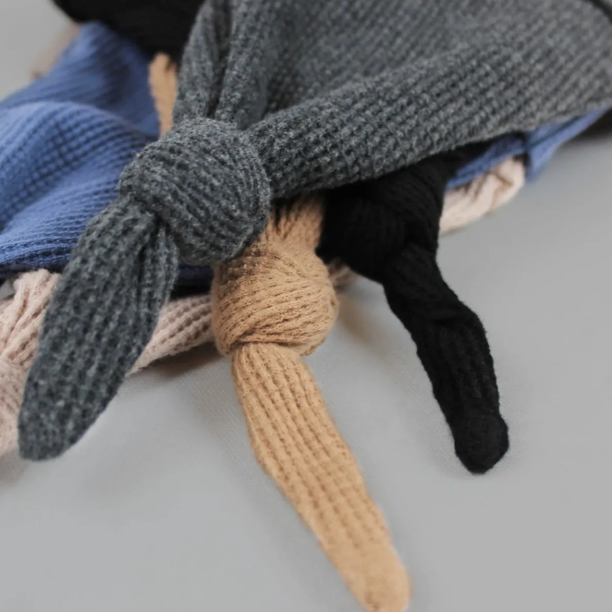 Waffle Knit Knotted Hat