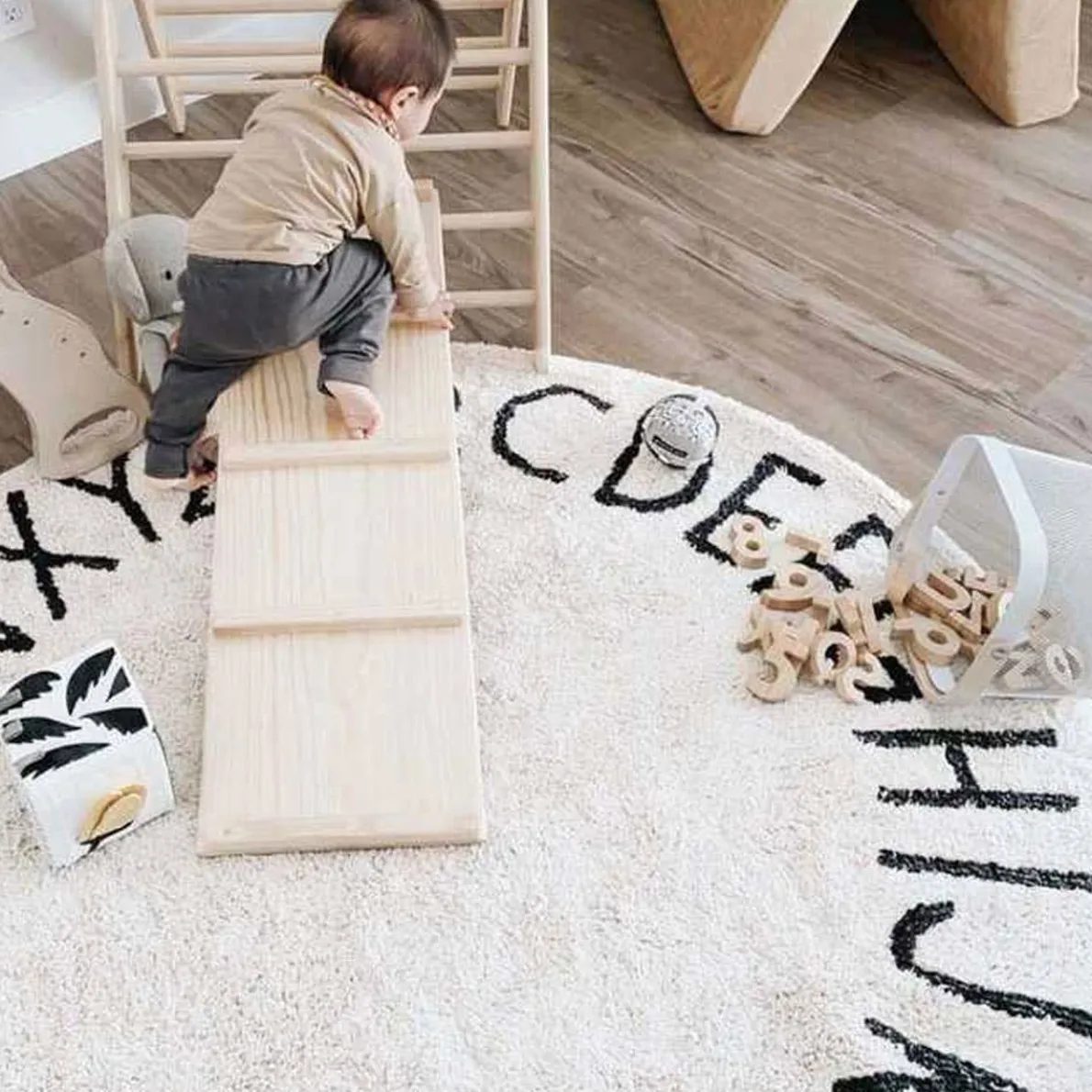 Washable Rug - Round ABC