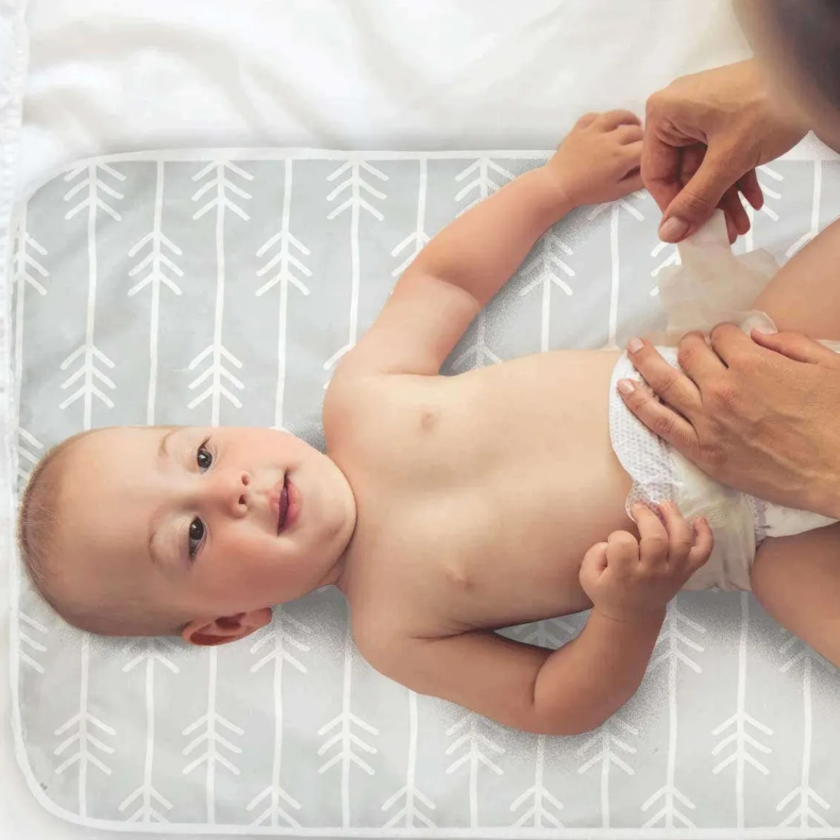 Waterproof Flat Changing Pad Flannel (Grey)