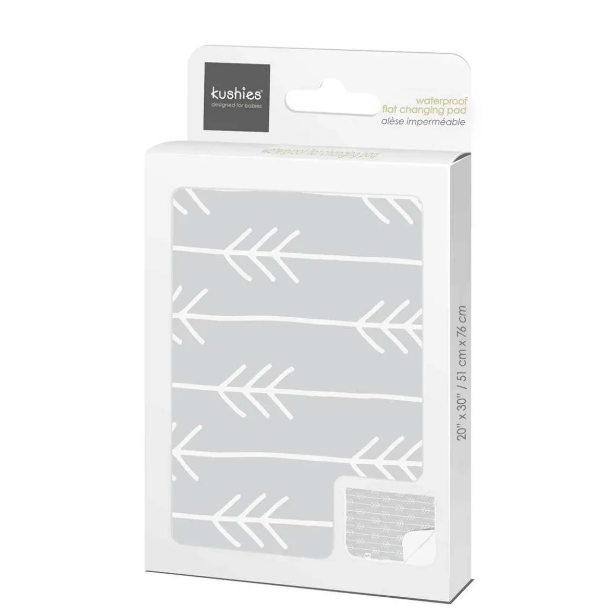 Waterproof Flat Changing Pad Flannel (Grey)