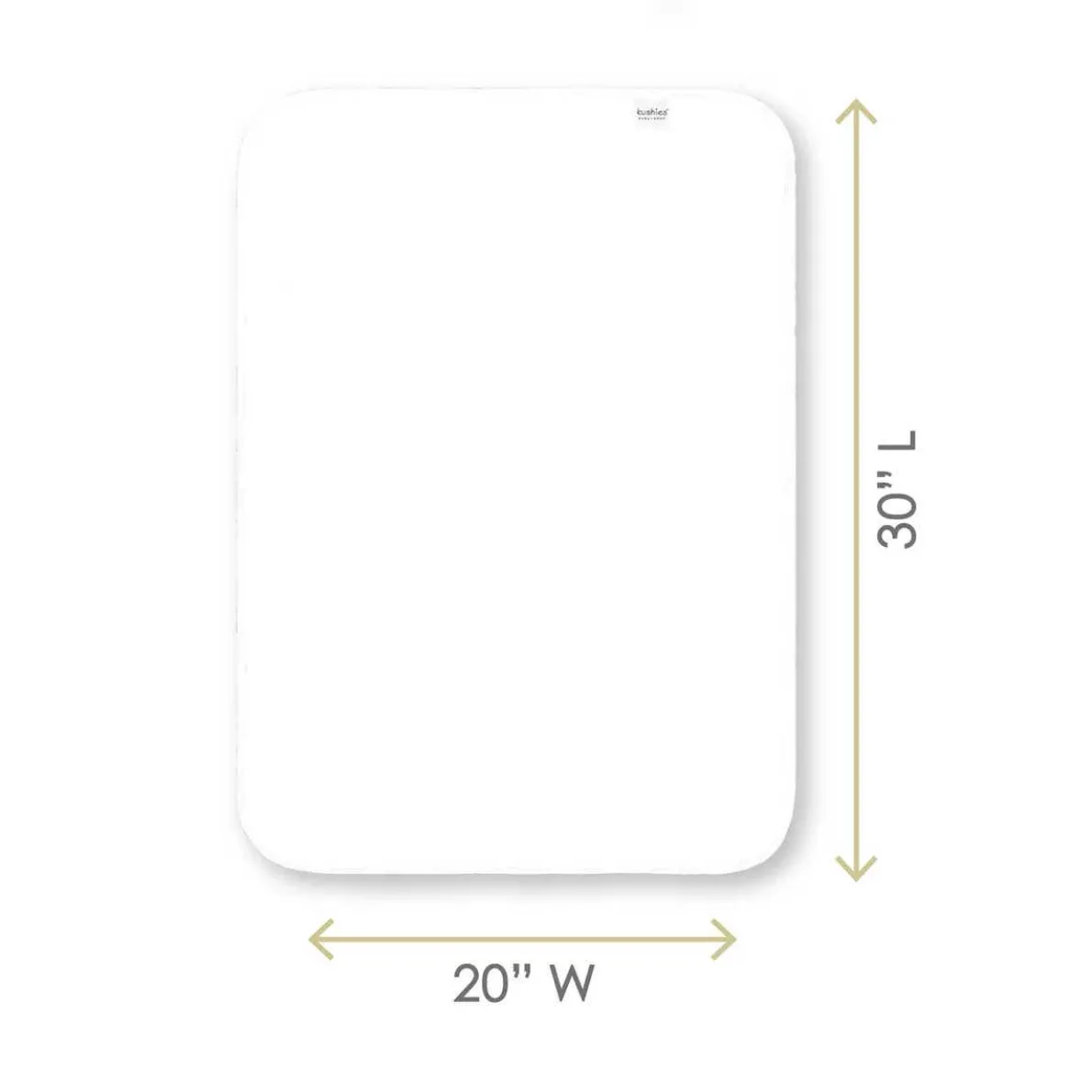 Waterproof Flat Changing Pad Flannel (Grey)