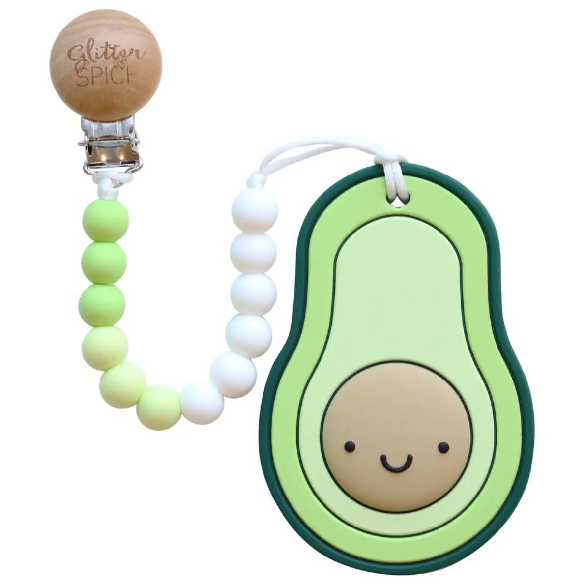 Whistle & Flute Avocado Teether with Clip