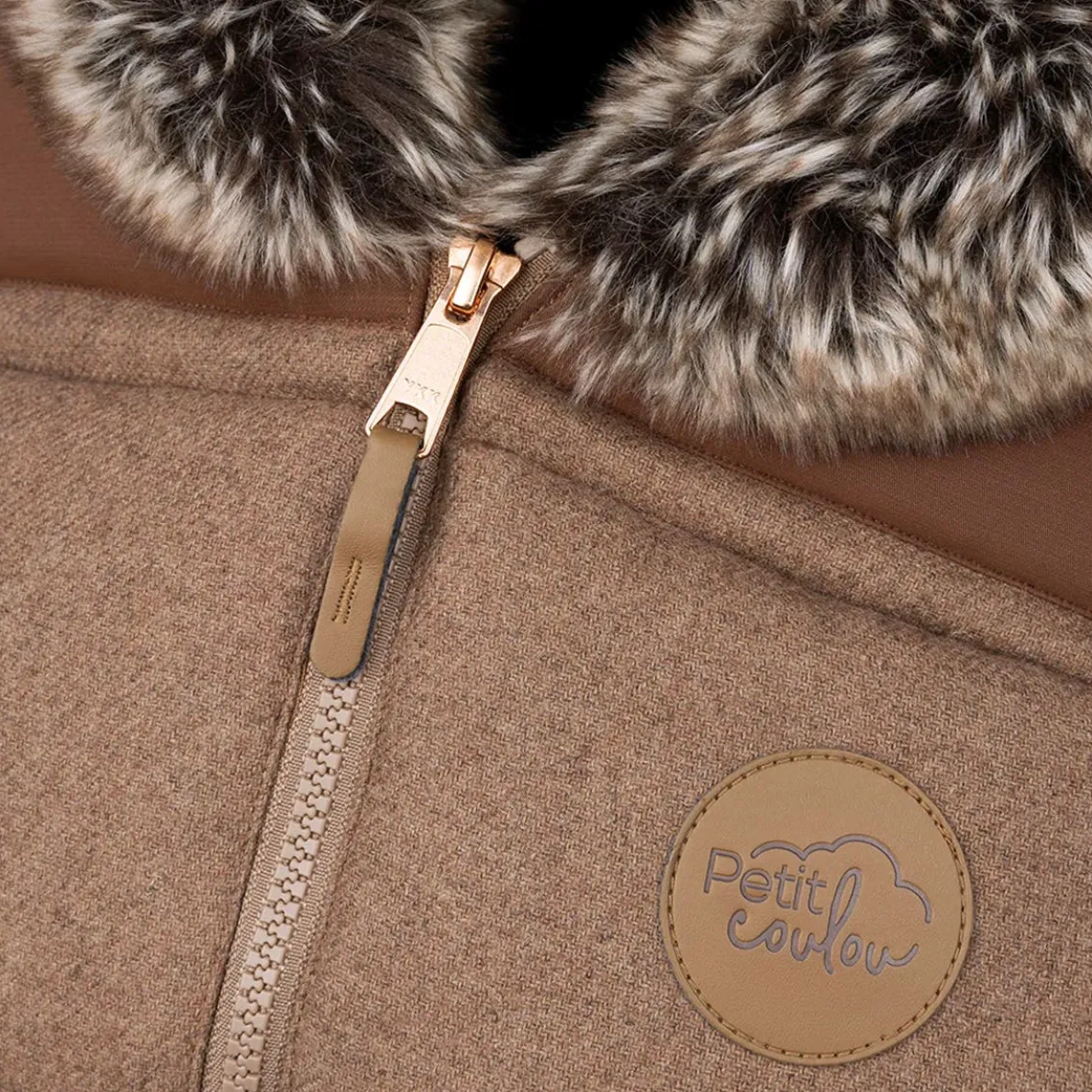 Winter Car Seat Cover (Wool Choco-Caramel)