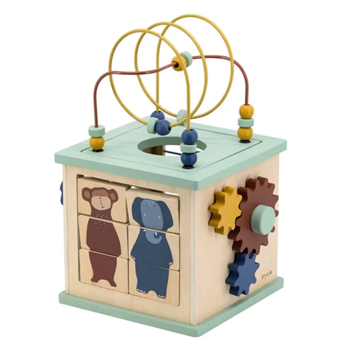 Wooden 5-in-1 Activity Cube