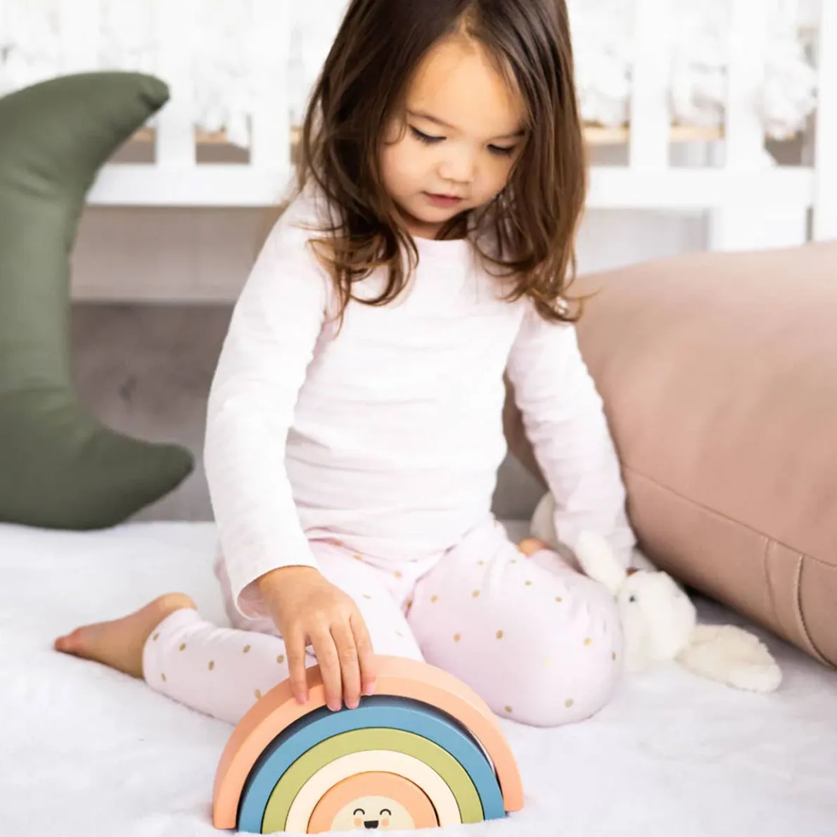 Wooden Rainbow Stacking Toy